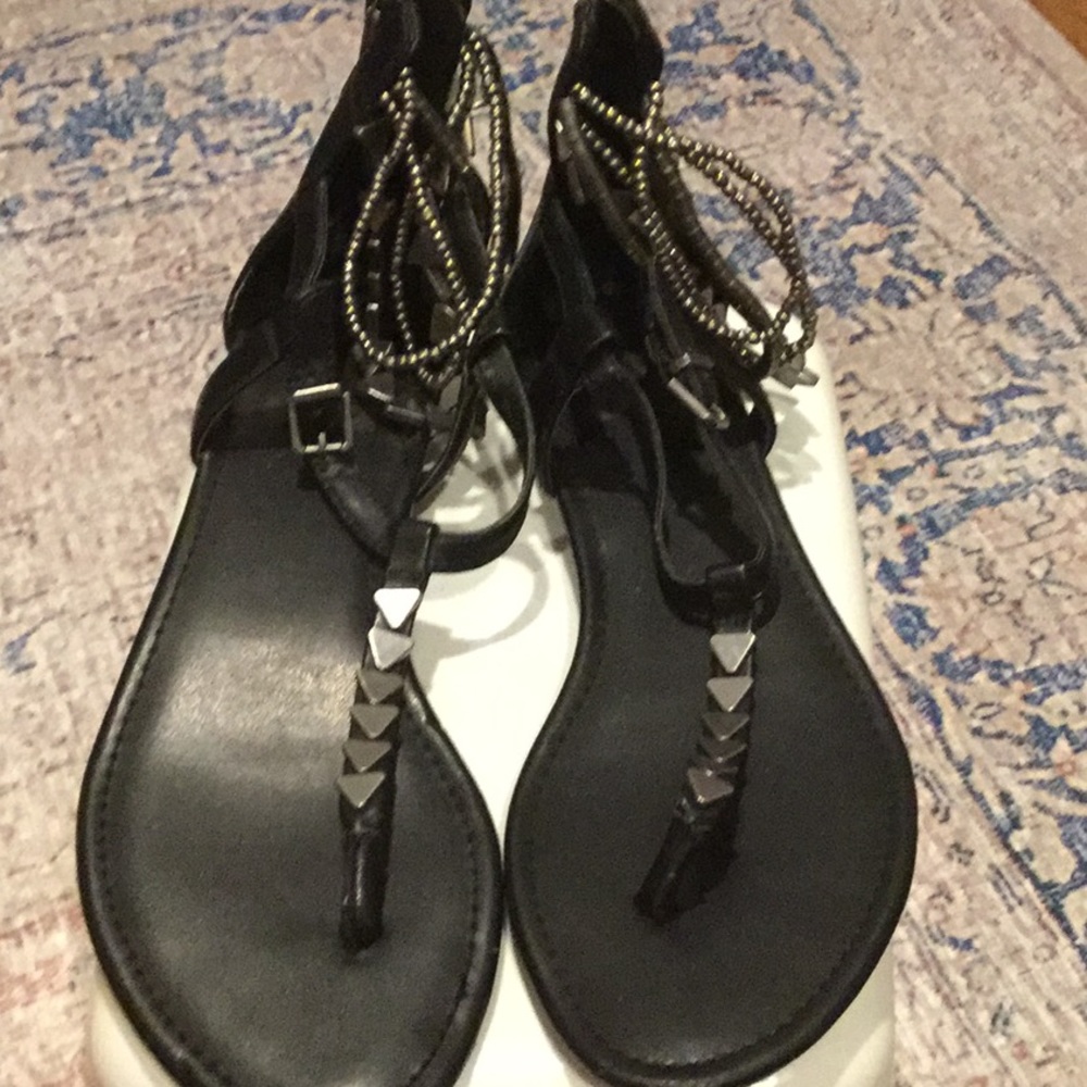 Black Dolce Vita sandal with silver studs size 8.5